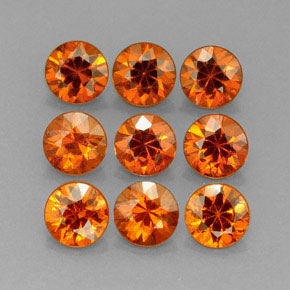 1.97 ct Orange Spessartite Garnet Gemstone, Spessartite Garnet Gem in Diamond-Cut Shape for Sale.