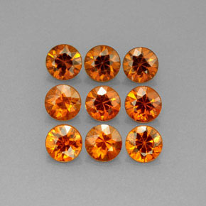 1.97 ct Orange Spessartite Garnet Stone, Natural Spessartite Garnet in Diamond-Cut Shape for Sale