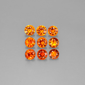 2.93 ct Orange Spessartite Garnet Gemstone, Spessartite Garnet Gem in Diamond-Cut Shape for Sale.