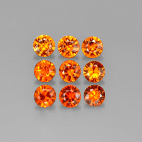 2.93 ct Orange Spessartite Garnet Stone, Natural Spessartite Garnet in Diamond-Cut Shape for Sale