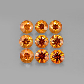 1.97 ct Orange Spessartite Garnet Gemstone, Spessartite Garnet Gem in Diamond-Cut Shape for Sale.
