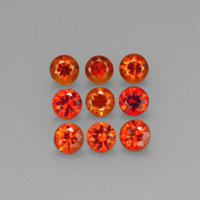 1.65 ct Orange Spessartite Garnet Gemstone, Spessartite Garnet Gem in Diamond-Cut Shape for Sale.