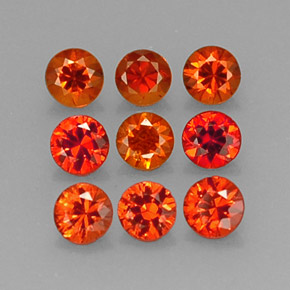 1.65 ct Orange Spessartite Garnet Stone, Natural Spessartite Garnet in Diamond-Cut Shape for Sale