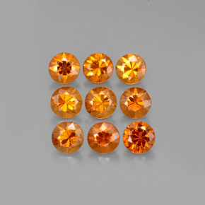 1.60 ct Orange Spessartite Garnet Gemstone, Spessartite Garnet Gem in Diamond-Cut Shape for Sale.