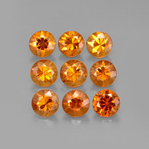 1.60 ct Orange Spessartite Garnet Stone, Natural Spessartite Garnet in Diamond-Cut Shape for Sale