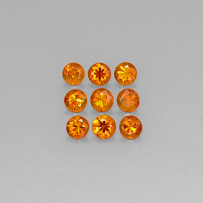 1.46 ct Orange Spessartite Garnet Gemstone, Spessartite Garnet Gem in Diamond-Cut Shape for Sale.