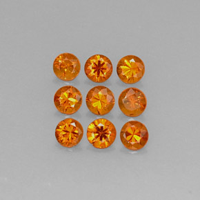 1.46 ct Orange Spessartite Garnet Stone, Natural Spessartite Garnet in Diamond-Cut Shape for Sale