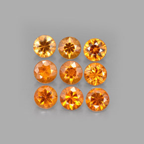 1.53 ct Orange Spessartite Garnet Gemstone, Spessartite Garnet Gem in Diamond-Cut Shape for Sale.
