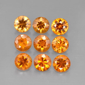 1.53 ct Orange Spessartite Garnet Stone, Natural Spessartite Garnet in Diamond-Cut Shape for Sale