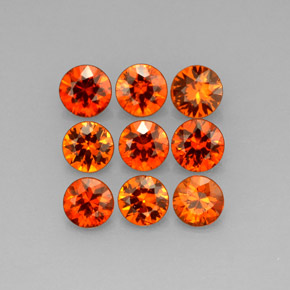 1.96 ct Orange Spessartite Garnet Gemstone, Spessartite Garnet Gem in Diamond-Cut Shape for Sale.