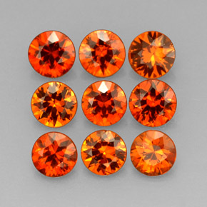 1.96 ct Orange Spessartite Garnet Stone, Natural Spessartite Garnet in Diamond-Cut Shape for Sale