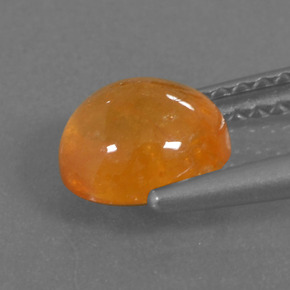Spessartite Garnet Gemstone in 6.8 x 6.2 mm Size for Sale, Spessartite Garnet Stone in Orange Color