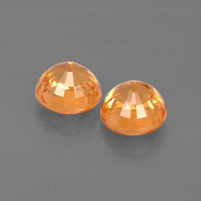 Spessartite Garnet Gemstone in 4.6 mm Size for Sale, Spessartite Garnet Stone in Mandarin Orange Color