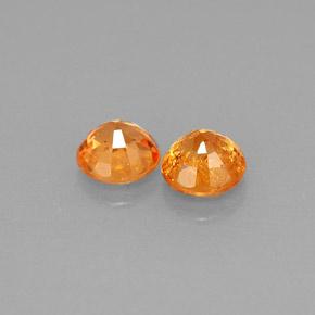 Spessartite Garnet Gemstone in 4.5 mm Size for Sale, Spessartite Garnet Stone in Orange Color