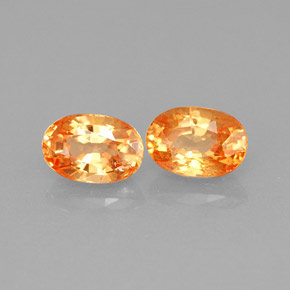 1.39 ct Orange Spessartite Garnet Stone, Natural Spessartite Garnet in Oval Facet Shape for Sale
