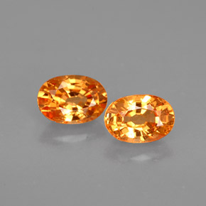 1.43 ct Orange Spessartite Garnet Gemstone, Spessartite Garnet Gem in Oval Facet Shape for Sale.