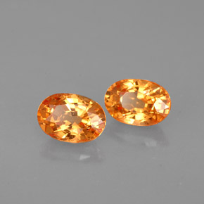 1.43 ct Orange Spessartite Garnet Stone, Natural Spessartite Garnet in Oval Facet Shape for Sale