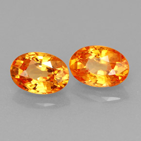1.54 ct Orange Spessartite Garnet Stone, Natural Spessartite Garnet in Oval Facet Shape for Sale