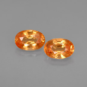 1.44 ct Orange Spessartite Garnet Gemstone, Spessartite Garnet Gem in Oval Facet Shape for Sale.