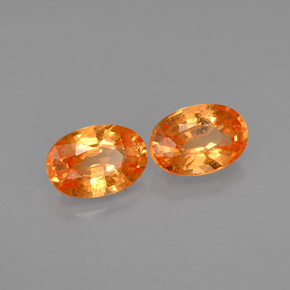 1.44 ct Orange Spessartite Garnet Stone, Natural Spessartite Garnet in Oval Facet Shape for Sale