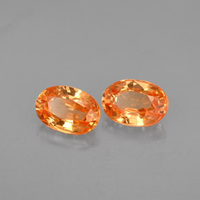 1.40 ct Orange Spessartite Garnet Stone, Natural Spessartite Garnet in Oval Facet Shape for Sale