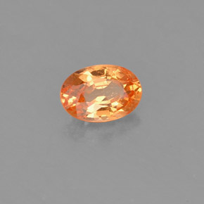 0.74 ct Orange Spessartite Garnet Stone, Natural Spessartite Garnet in Oval Facet Shape for Sale