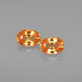 1.16 ct Orange Spessartite Garnet Gemstone, Spessartite Garnet Gem in Oval Facet Shape for Sale.
