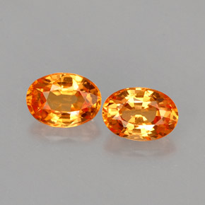 1.30 ct Orange Spessartite Garnet Gemstone, Spessartite Garnet Gem in Oval Facet Shape for Sale.