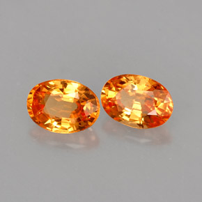 1.30 ct Orange Spessartite Garnet Stone, Natural Spessartite Garnet in Oval Facet Shape for Sale