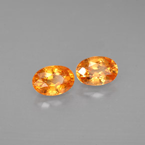 1.52 ct Orange Spessartite Garnet Stone, Natural Spessartite Garnet in Oval Facet Shape for Sale