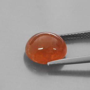 Spessartite Garnet Gemstone in 10.3 x 8.9 mm Size for Sale, Spessartite Garnet Stone in Mandarin Orange Color