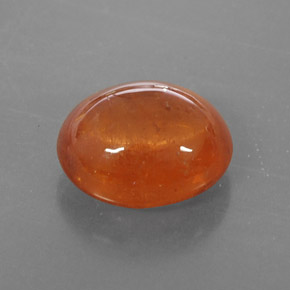 6.01 ct Orange Spessartite Garnet Gemstone, Spessartite Garnet Gem in Oval Cabochon Shape for Sale.