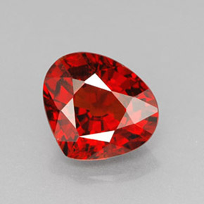 2.79 ct Orange Spessartite Garnet Gemstone, Spessartite Garnet Gem in Pear Facet Shape for Sale.