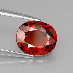 2.85 ct Orange Spessartite Garnet Stone, Natural Spessartite Garnet in Oval Facet Shape for Sale