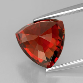 Spessartite Garnet Gemstone in 9.4 x 9.3 mm Size for Sale, Spessartite Garnet Stone in Deep Red Orange Color