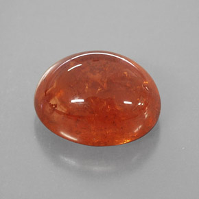 4.91 ct Orange Spessartite Garnet Stone, Natural Spessartite Garnet in Oval Cabochon Shape for Sale