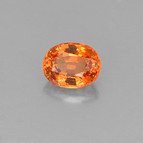 0.73 ct Orange Spessartite Garnet Stone, Natural Spessartite Garnet in Oval Facet Shape for Sale