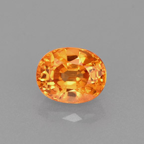 0.94 ct Orange Spessartite Garnet Gemstone, Spessartite Garnet Gem in Oval Facet Shape for Sale.