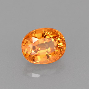 0.94 ct Orange Spessartite Garnet Stone, Natural Spessartite Garnet in Oval Facet Shape for Sale
