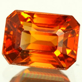0.91 ct Orange Spessartite Garnet Gemstone, Spessartite Garnet Gem in Octagon Facet Shape for Sale.