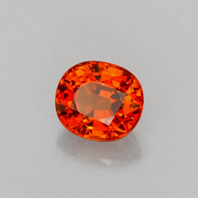 0.83 ct Orange Spessartite Garnet Stone, Natural Spessartite Garnet in Oval Facet Shape for Sale