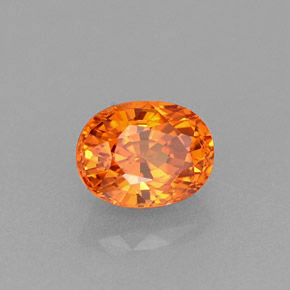0.78 ct Orange Spessartite Garnet Stone, Natural Spessartite Garnet in Oval Facet Shape for Sale