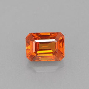 0.82 ct Orange Spessartite Garnet Gemstone, Spessartite Garnet Gem in Octagon Facet Shape for Sale.