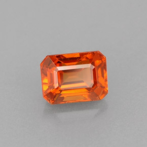 0.82 ct Orange Spessartite Garnet Stone, Natural Spessartite Garnet in Octagon Facet Shape for Sale