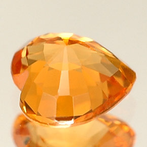 Spessartite Garnet Gemstone in 5.3 x 5.1 mm Size for Sale, Spessartite Garnet Stone in Mandarin Orange Color