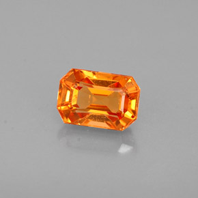 0.83 ct Orange Spessartite Garnet Gemstone, Spessartite Garnet Gem in Octagon Facet Shape for Sale.