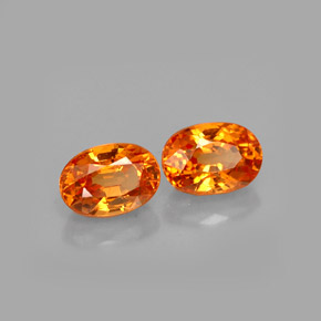 1.69 ct Orange Spessartite Garnet Stone, Natural Spessartite Garnet in Oval Facet Shape for Sale