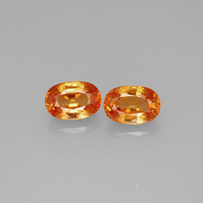 1.49 ct Orange Spessartite Garnet Gemstone, Spessartite Garnet Gem in Oval Facet Shape for Sale.