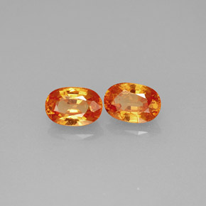 1.49 ct Orange Spessartite Garnet Stone, Natural Spessartite Garnet in Oval Facet Shape for Sale