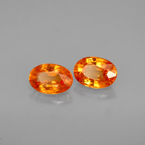 1.42 ct Orange Spessartite Garnet Stone, Natural Spessartite Garnet in Oval Facet Shape for Sale